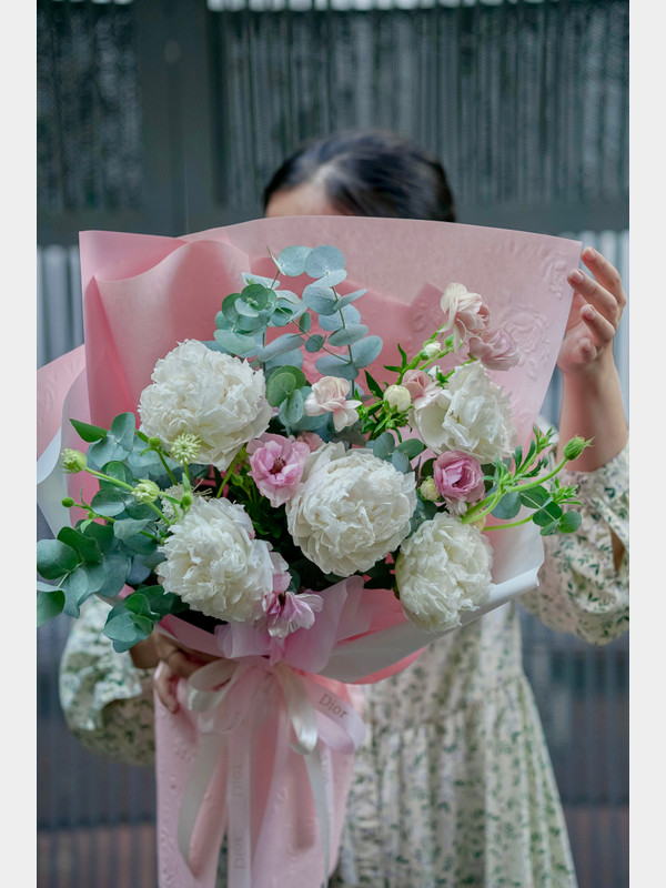 Bó hoa peony trắng - bó hoa peony tặng người yêu