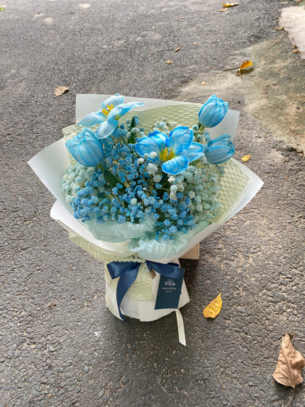 Hoa sinh nhật đẹp - hoa tulip xanh dương tặng người yêu