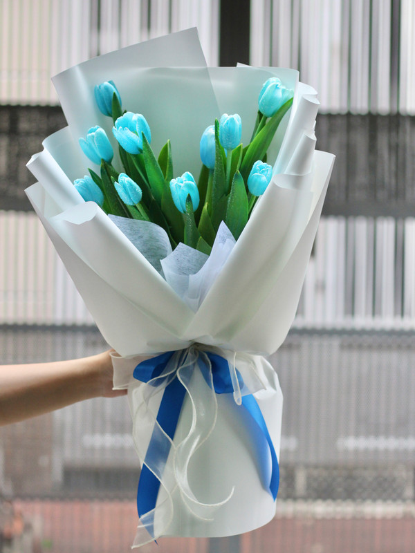 Hoa tulip xanh dương - Bó hoa tulip xanh dương độc đáo sang trọng tặng người yêu
