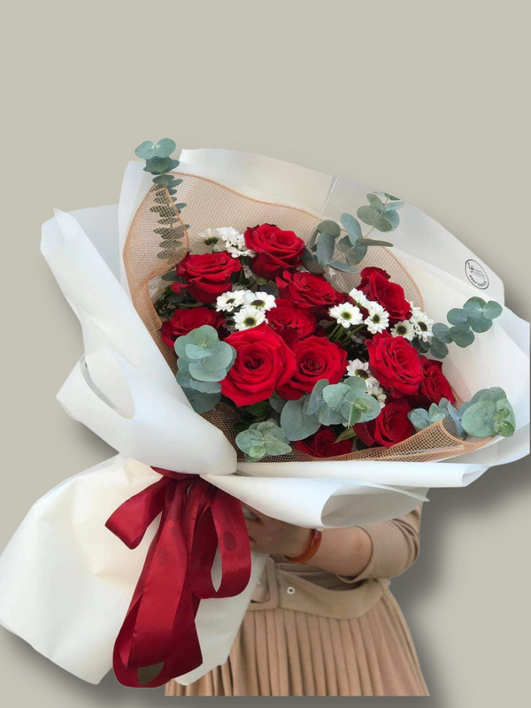 Bó hoa Valentine 14/2 hồng đỏ tươi