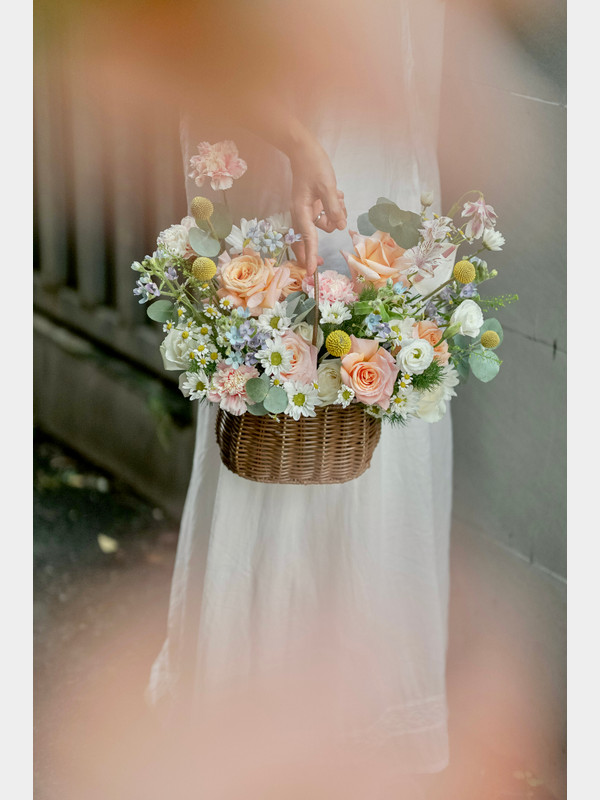 Giỏ hoa sinh nhật - Giỏ hoa mùa hạ tặng sinh nhật bạn bè