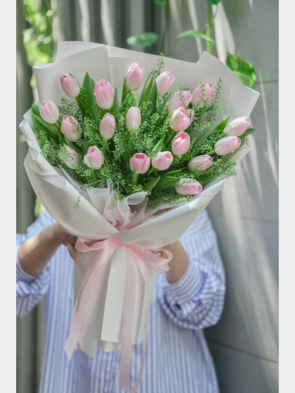 Hoa sinh nhật tulip - Bó hoa tulip hồng đẹp tặng người yêu, tặng vợ