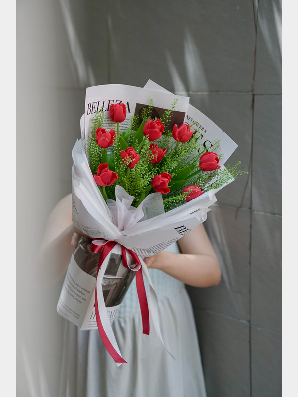 [Hoa 20/10] - Bó hoa tulip đỏ tặng người yêu