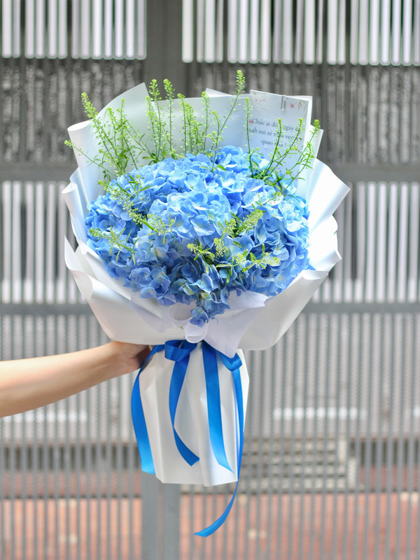 Hoa sinh nhật - Bó hoa tú cầu xanh dương tặng người yêu