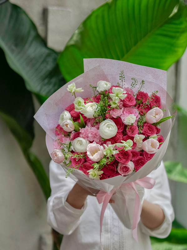 Bó hoa sophia mix mao lương và tulip tặng người yêu
