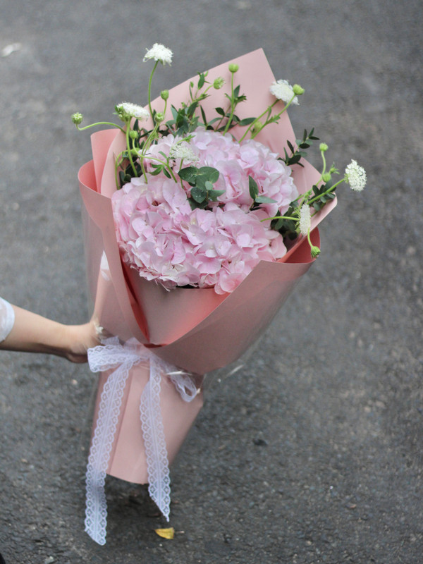 Hoa sinh nhật - Hoa tú cầu hồng tặng người yêu