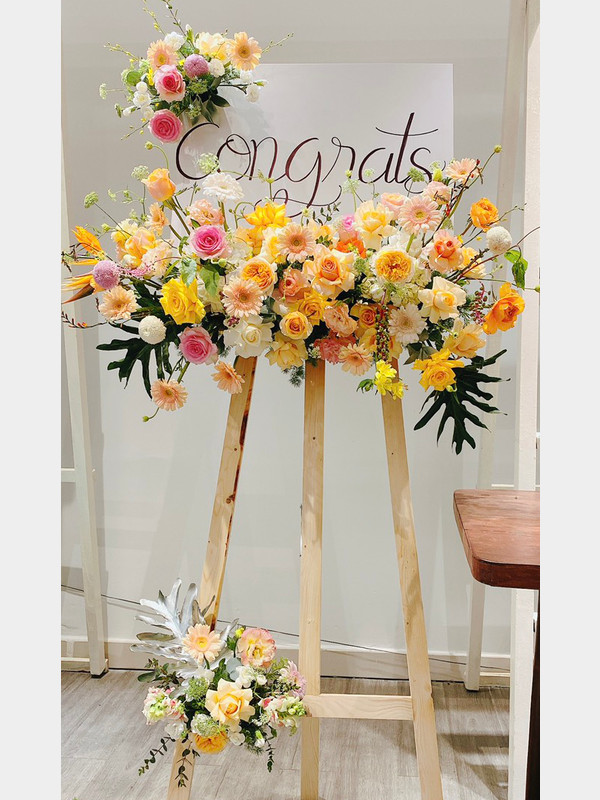 Kệ hoa tranh chúc mừng