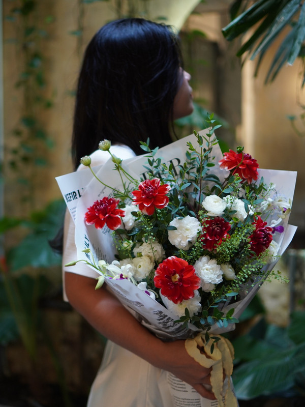 Hoa giáng sinh - Bó hoa chủ đề giáng sinh, bó hoa tặng sinh nhật 