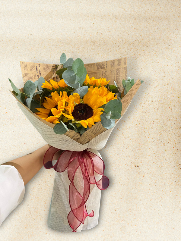 Hoa tốt nghiệp -  hoa hướng dương 5 bông